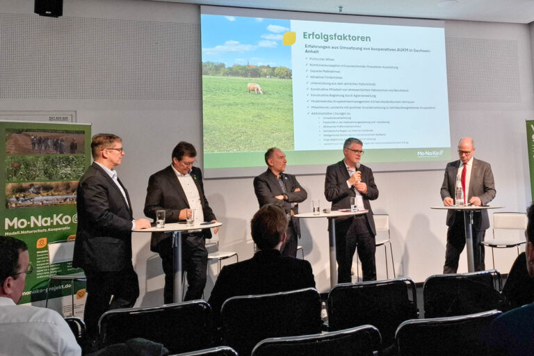 Podiumsdiskussion zum kooperativen Naturschutz im Rahmen des DBV-Fachforums „Modell der Naturschutz-Kooperativen in der Praxis“, 19.1.2026, Foto: Marius Denecke