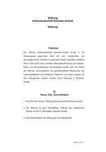 Satzung Stiftung Kulturlandschaft Sachsen-Anhalt 2016